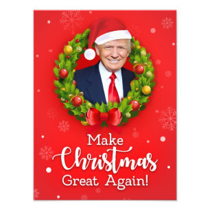 Impression Photo Rendre Noël à la grandeur Trump MAGA cadeau amusan