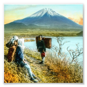 Impression Photo Repos au bord de la route vers le mont Fuji Vintag
