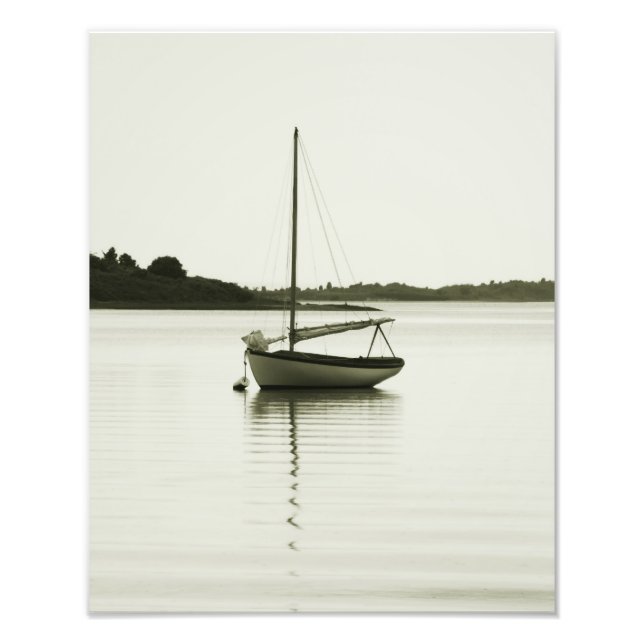 Impression Photo Repos Sloop dans Menemsha Pond, Martha's Vineyard (Devant)