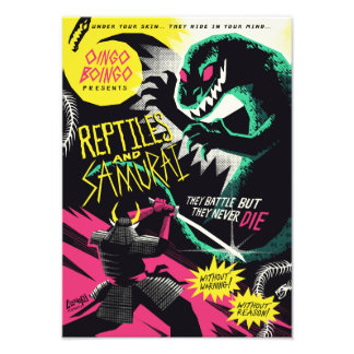 Impression Photo Reptiles and samurai art print