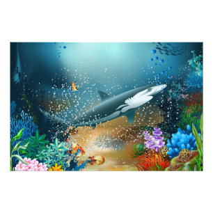 Impression Photo Requin Dans L'Océan