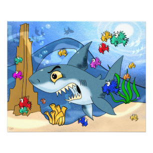 Impression Photo Requin parmi les poissons