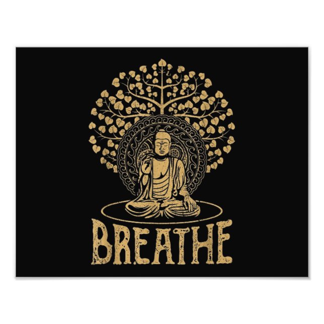 Impression Photo Respire l'idée du Bouddha Yoga et méditation (Devant)