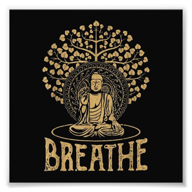 Impression Photo Respire l'idée du Bouddha Yoga et méditation (Devant)