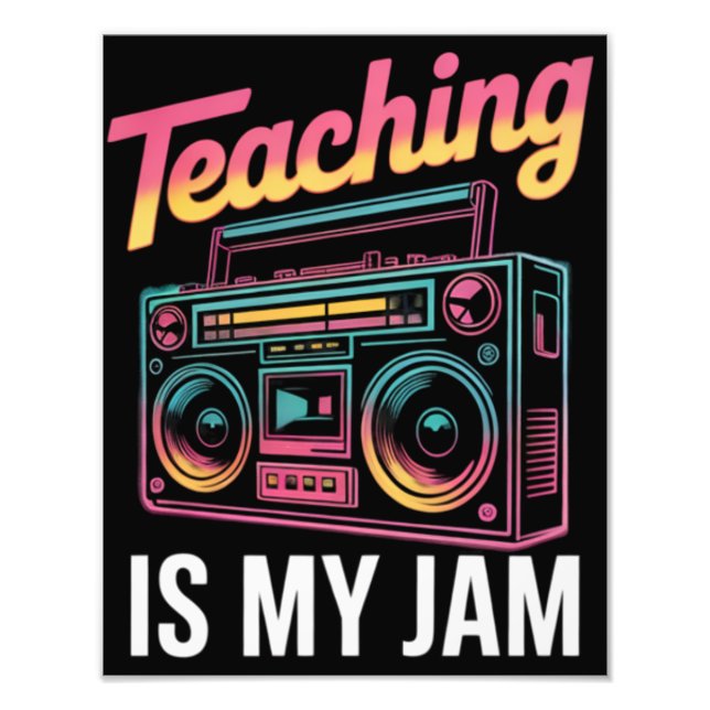 Impression Photo Retour à l'école Enseignement rétro est My Jam 80s (Devant)