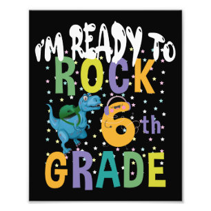 Impression Photo Retour à l'école Je suis prêt à rocker 6e année Di