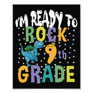 Impression Photo Retour à l'école Je suis prêt à rocker 9e année Di