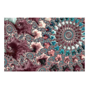 Impression Photo Rétro Groovy Éclectique Bohémien Spirale Fractale