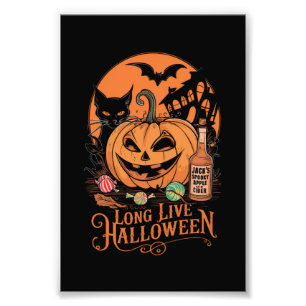 Impression Photo Retro Halloween vive la saison effrayante d'automn
