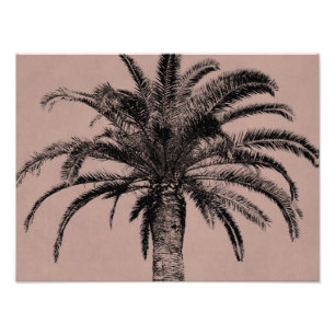 Impression Photo Rétro palmier hawaïen - modèle vintage de paume