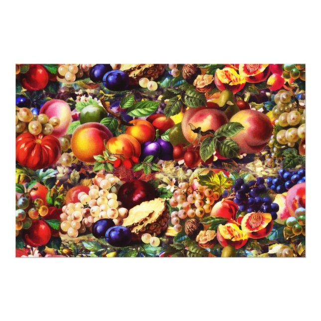 Impression Photo Retro Rustique Fruit Fruit Fruit Fruit Tropical Ét (Devant)