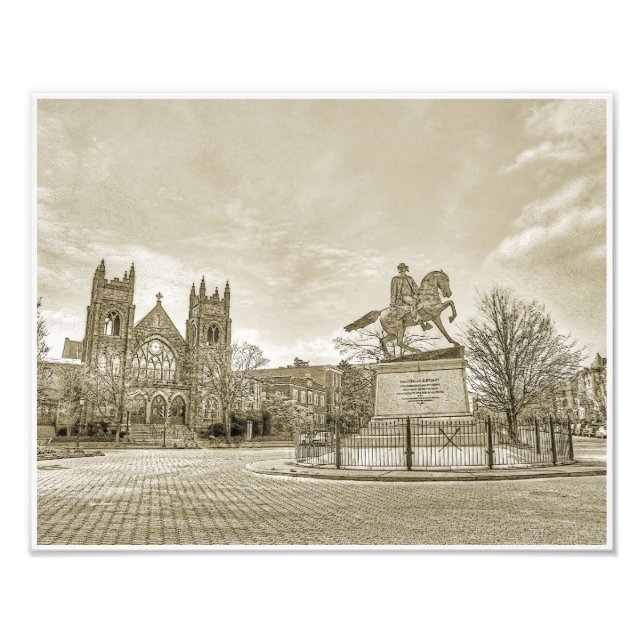 Impression Photo Richmond VA Virginia JEB Stuart Monument (Devant)