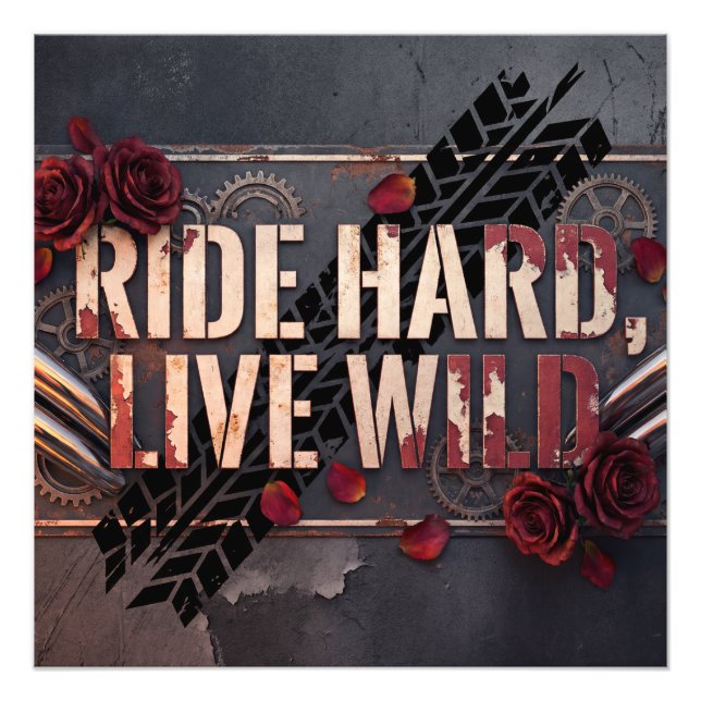 Impression Photo ride hard, live wild (Devant)