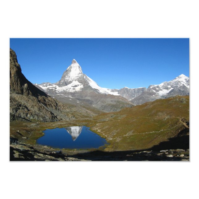 Impression Photo Riffelsee Matterhorn Réflexion (Devant)