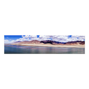 Impression Photo rivière Brahmapoutre et paysage désertique - Tibet