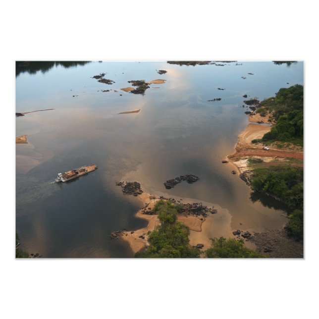 Impression Photo rivière Essequibo, rivière la plus longue du Guyan (Devant)