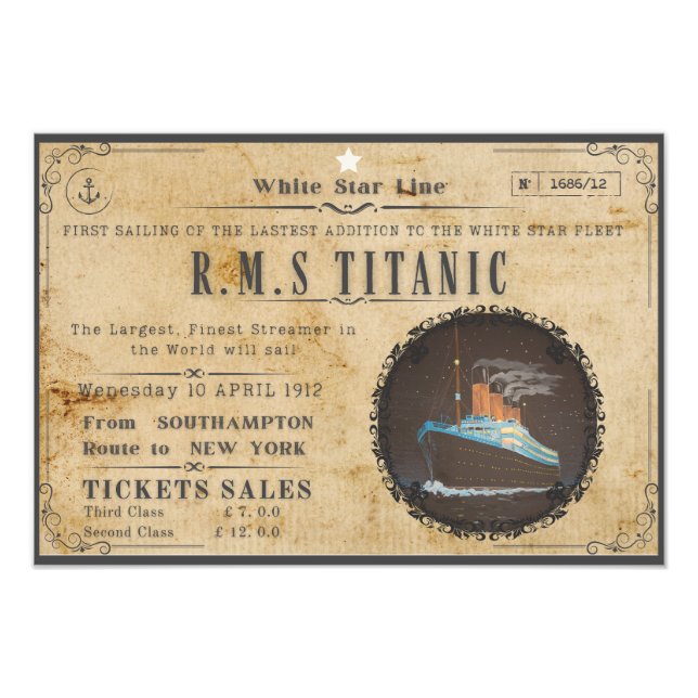 IMPRESSION PHOTO RMS TITANIC BOARING PUBLICATION (Devant)