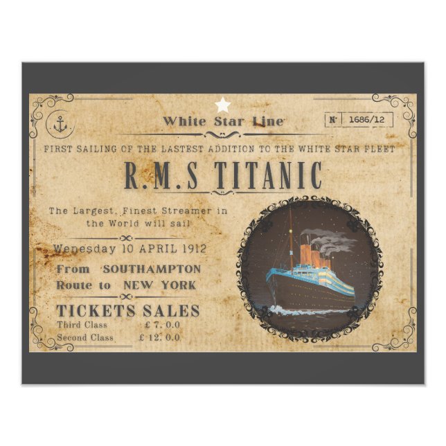 IMPRESSION PHOTO RMS TITANIC BOARING PUBLICATION (Devant)