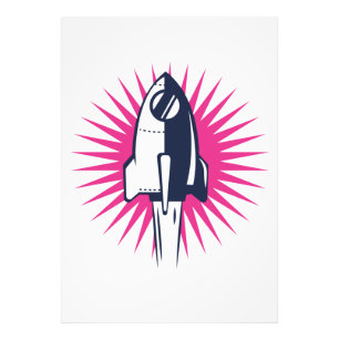 Impression Photo Rocket Espace Rétro
