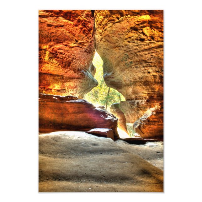 Impression Photo Rockhouse, Hocking Hills, Ohio (Devant)