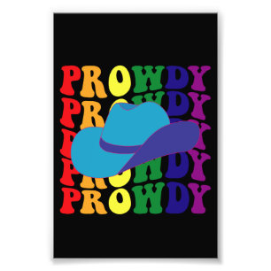 Impression Photo Rodéo fougueux Salut Cowboy Cowgirl LGBTQ Western 