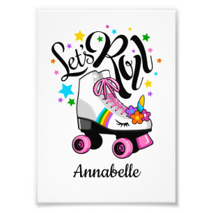 Impression Photo Roll Unicorn Roller patinage fille