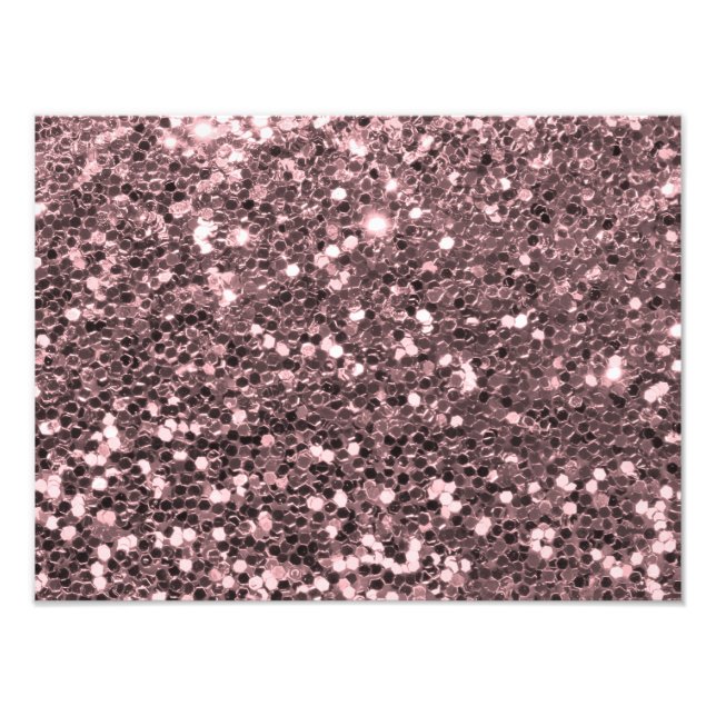 Impression Photo Rose Gold Faux Parties scintillant Étincelles (Devant)