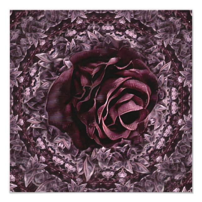 Impression Photo Rose Mandala (Devant)