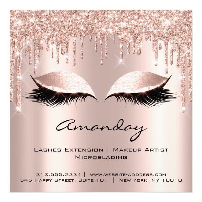 Impression Photo Rose professionnel Eyelash Extension (Devant)