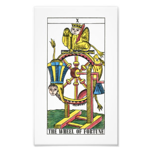 Impression Photo Roue de Fortune Tarot Card