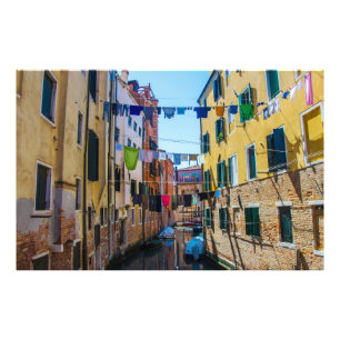 Impression Photo Rue à Venise avec lave-linge Italie