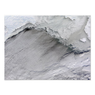 Impression Photo Rues de glace de mer et de nuage en mer de Béring