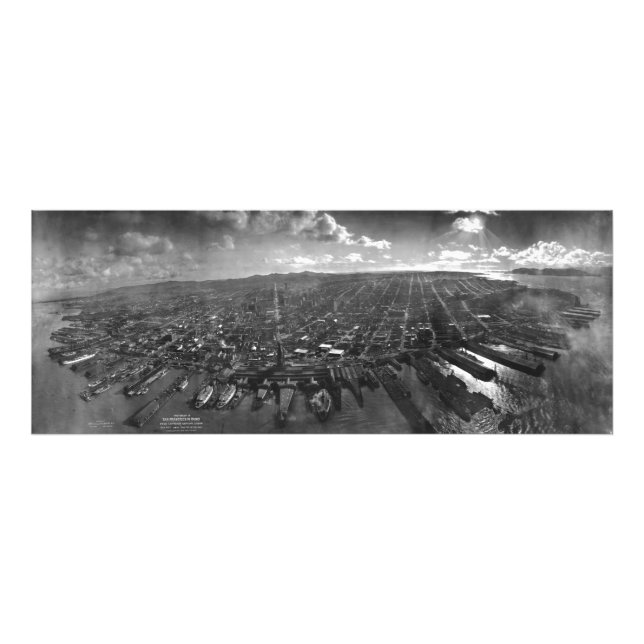 Impression Photo Ruines du séisme de San Francisco de 1906 Panorama (Devant)
