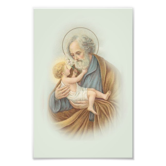 Impression Photo Saint Joseph et Jésus-enfant traditionnel (Devant)