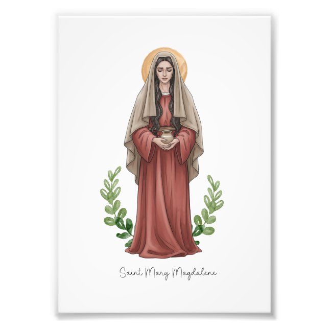 Impression Photo Saint Mary Magdalene, Catholic Saint Print (Devant)