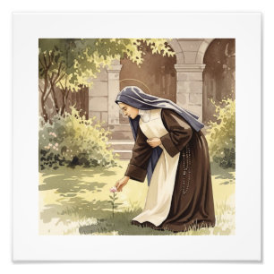 Impression Photo Sainte Thérèse "La Petite Fleur", Art Catholique
