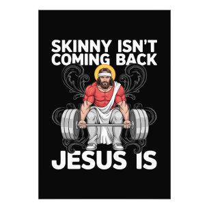 Impression Photo Salle de sport Jésus Workout Skinny ne revient pas