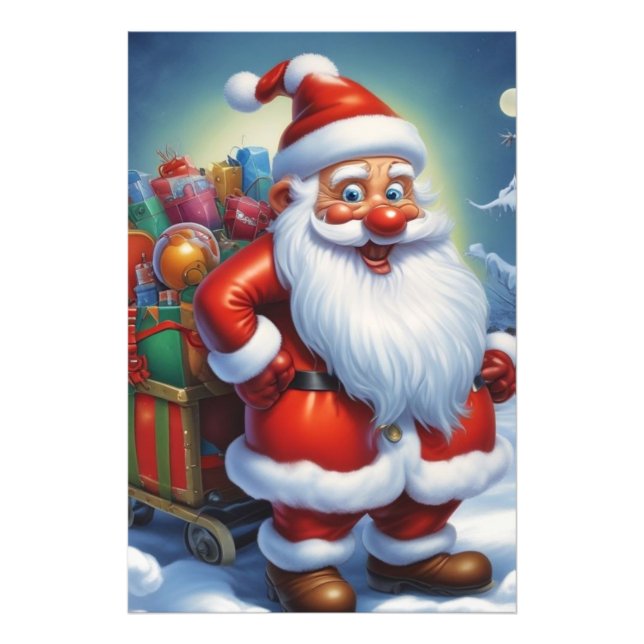 Impression Photo Santa Clause Joyeux Noël Bonne année (Devant)