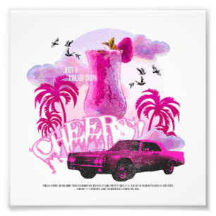 Impression Photo Santé! Juste un verre de malibu