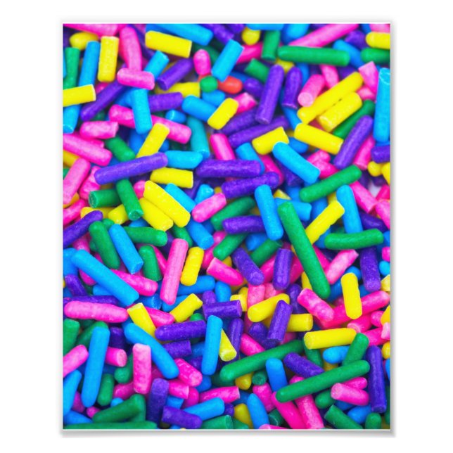 Impression Photo Saupoudrer de bonbons multicolores (Devant)