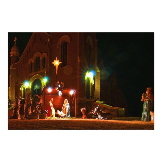 Impression Photo Scène de nativité extérieure (Devant)