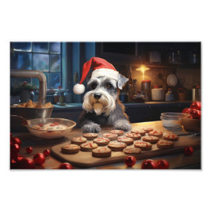 Impression Photo Schnauzer Christmas Cookies Festive Holiday