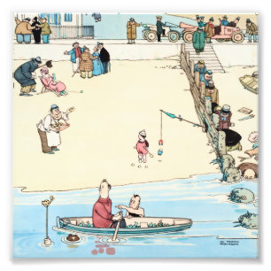 Impression Photo "Seaside Crime" par W Heath Robinson