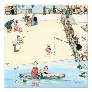 Impression Photo "Seaside Crime" par W Heath Robinson