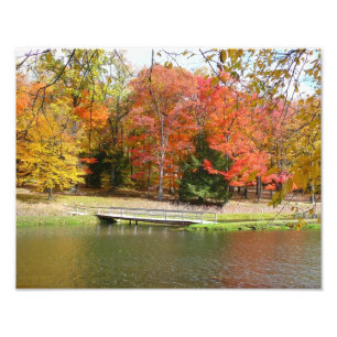 Impression Photo Sept sources Pont d'automne III Paysage d'automne