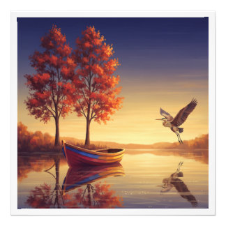 Impression Photo Serene Autumn Lake Wall Art - Nature Inspiré