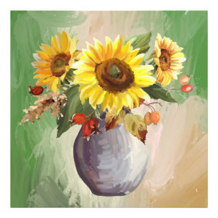 Impression Photo Sérénité ensoleillée : Tournesols en fleurs