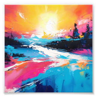 Impression Photo Sérénité radiante : Réflexions Abstraites sur le c