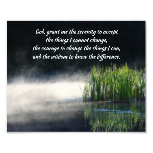 Impression Photo Serenity Prayer Cattails Dans Mist Inspiration