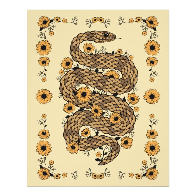 Impression Photo Serpent floral (Devant)